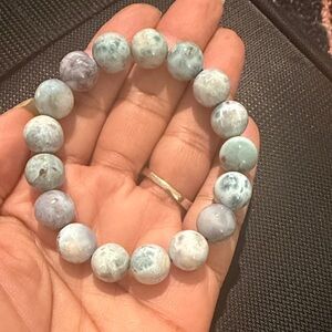 Chic 12mm Blue Purple mix Larimar Beaded Bracelet
